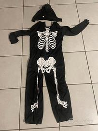 Costume scheletro tg 7/9 anni