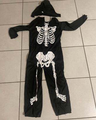 Costume scheletro tg 7/9 anni