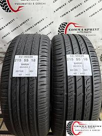 2 PNEUMATICI 215/55 R18 BARUM ESTIVE SEMINUOVE