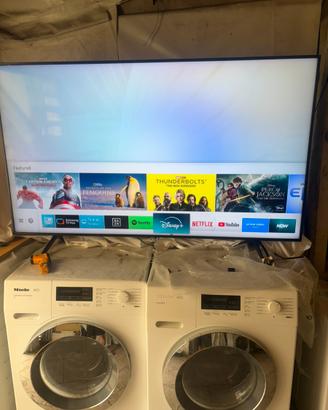 Lavatrice miele e smart tv samsung 65 pollici