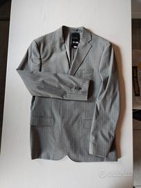 giacca gessato grigio taglia 56
