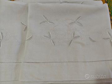 lenzuolo matrimoniale di puro lino con federe 