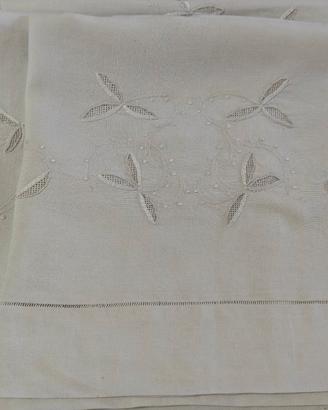 lenzuolo matrimoniale di puro lino con federe 
