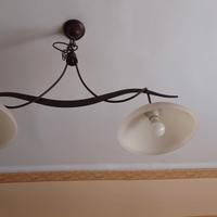 Lampadario ferro battuto