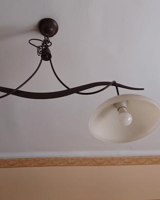 Lampadario ferro battuto