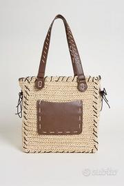 borsa estiva in tessuto intrecciato