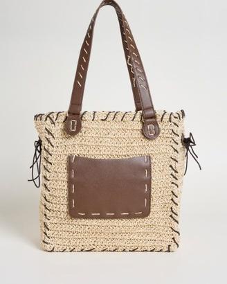 borsa estiva in tessuto intrecciato