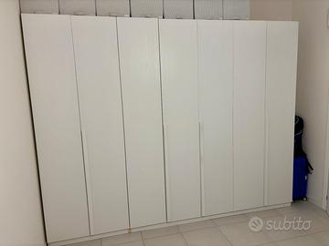 Armadio 7 ante in legno per camera matrimoniale