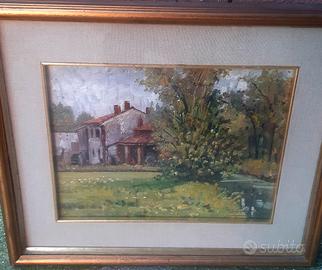 Quadro a olio di Cavalieri Acchile  Carlo 1898 /19