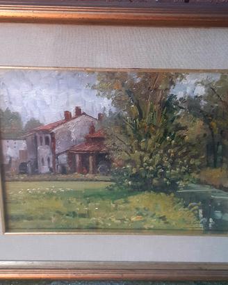 Quadro a olio di Cavalieri Acchile  Carlo 1898 /19