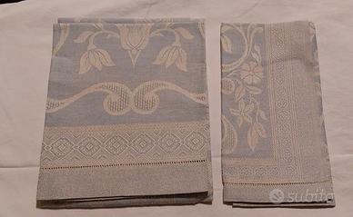 Set 2 asciugamani vintage, misto lino