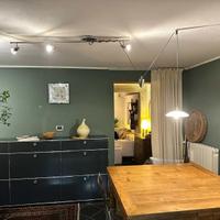 lampada con faretti e pendente