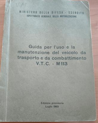 manuale VTC M 113 del 1963
