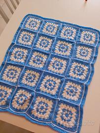 copertina uncinetto bebè carrozzina 