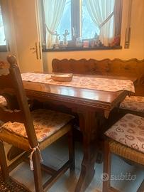 Tavolo cassapanca 3 sedie