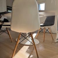4 sedie moderne bianco grigio