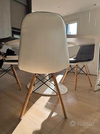 4 sedie moderne bianco grigio