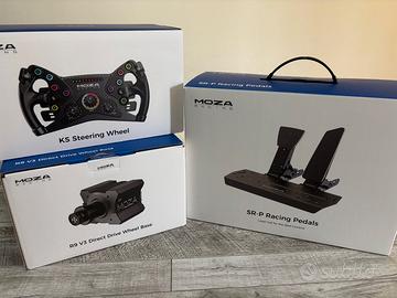 Moza R9 V3 Bundle con Volante KS GT + pedaliera