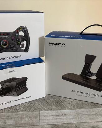 Moza R9 V3 Bundle con Volante KS GT + pedaliera