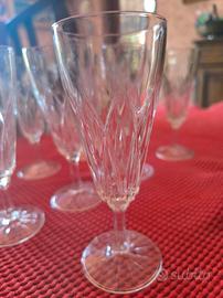 10 bicchieri tipo flute in vetro 