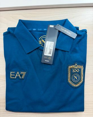 Polo Napoli EA7 Blu - Taglia L