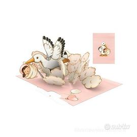 BIGLIETTO AUGURI NASCITA ORIGAMO THUN