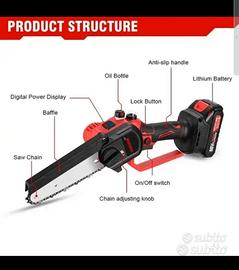mini sega batteria Makita 21 volt 6" catena Lidl