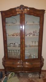 coppia di vetrine in legno massello