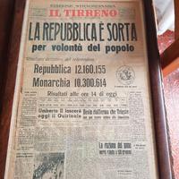 RITAGLIO GIORNALE D'EPOCA  SUL REFERENDUM 1946