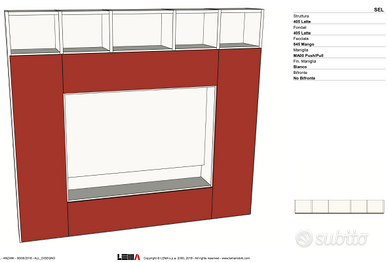 Mobile TV Libreria marca LEMA L 241 x H 215