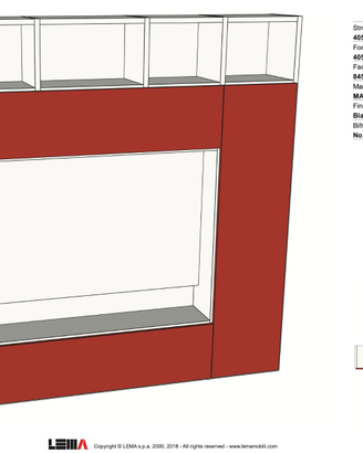 Mobile TV Libreria marca LEMA L 241 x H 215