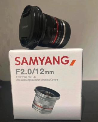 Samyang F 2.0 12 mm grandangolo per Sony