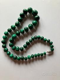 Collana in malachite