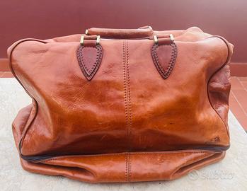 Conte Max- Borsone da viaggio in vera pelle