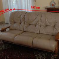 Divano in pelle Chateau d'Ax originale usato