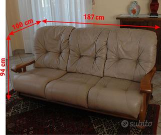 Divano in pelle Chateau d'Ax originale usato