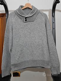 Maglione uomo H&M grigio con collo alto – taglia M