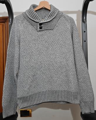 Maglione uomo H&M grigio con collo alto – taglia M