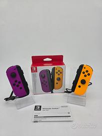 Coppia JoyCon Switch Viola e Arancione Boxati 1087