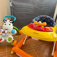 Kit con Box Bambini + Tappeti + Girello + Zebra