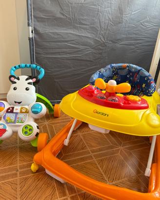 Kit con Box Bambini + Tappeti + Girello + Zebra