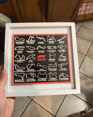 Calendario F1 stampato in 3D