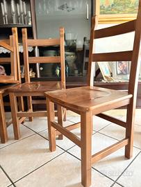 6 sedie in legno massello 