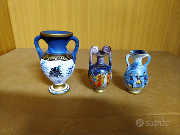 Set 3 vasi cinesi dipinti a mano