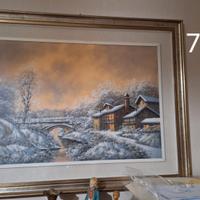 dipinto paesaggio invernale