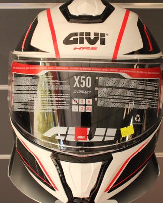 Casco GIVI X.50 modulare bianco nero rosso nuovo