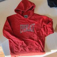 Felpa Everlast L Large uomo cappuccio cotone rosso