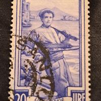 francobollo 20 lire poste italiane 