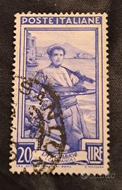 francobollo 20 lire poste italiane 