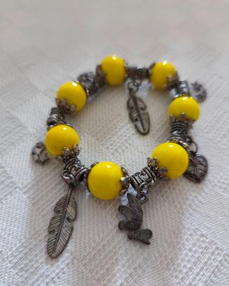 bracciale vintage da donna giallo